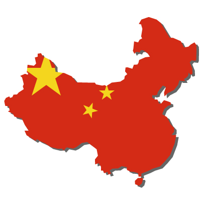中華人民共和国無料フリーイラスト｜無地・国旗付